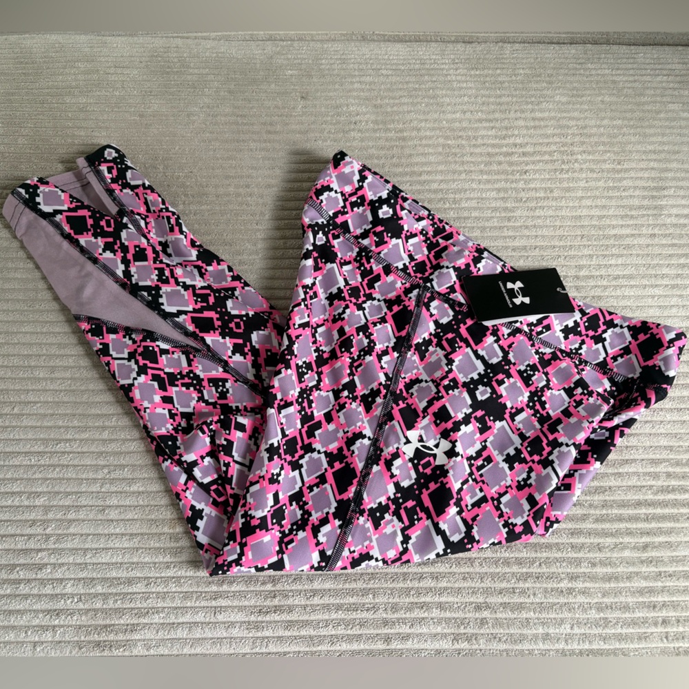 Under Armour Kids Leggings - Pink and Black Digital Print